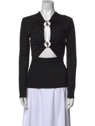 Christopher Esber V-Neck Long Sleeve Top