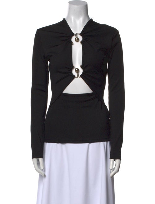 Christopher Esber V-Neck Long Sleeve Top