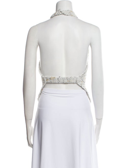 Christopher Esber Floral Print Mock Neck Blouse