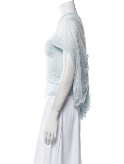 Christopher Esber One-Shoulder Short Sleeve Crop Top