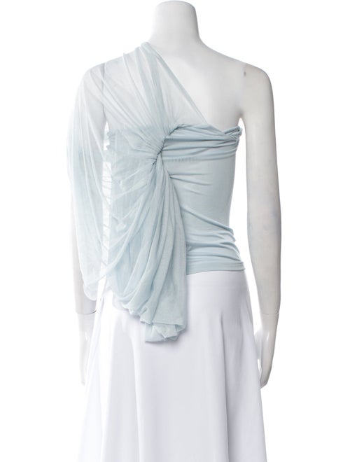 Christopher Esber One-Shoulder Short Sleeve Crop Top