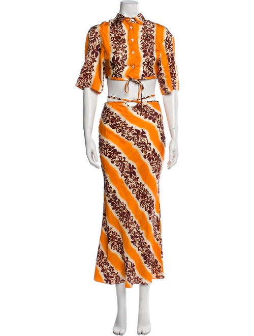 Christopher Esber Silk Printed Skirt Set