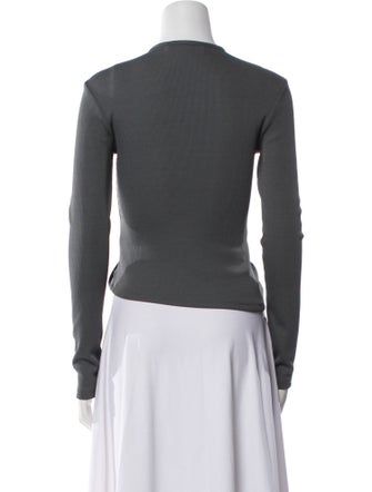 Christopher Esber V-Neck Long Sleeve Crop Top