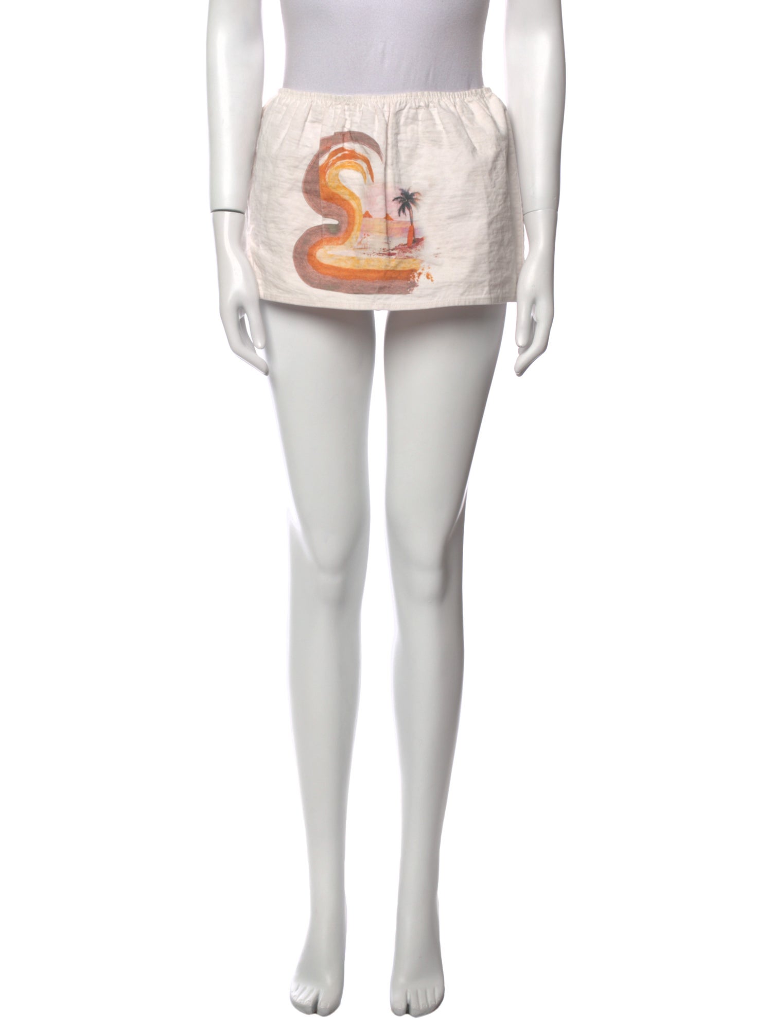 Christopher Esber Graphic Print Mini Skirt