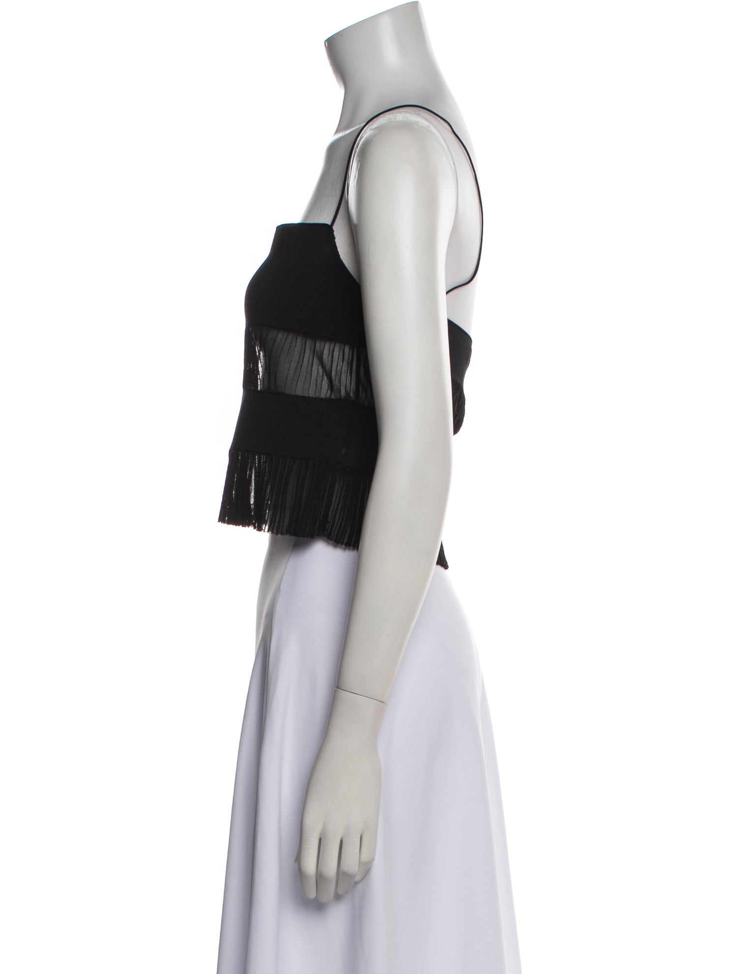 Christopher Esber Square Neckline Sleeveless Crop Top