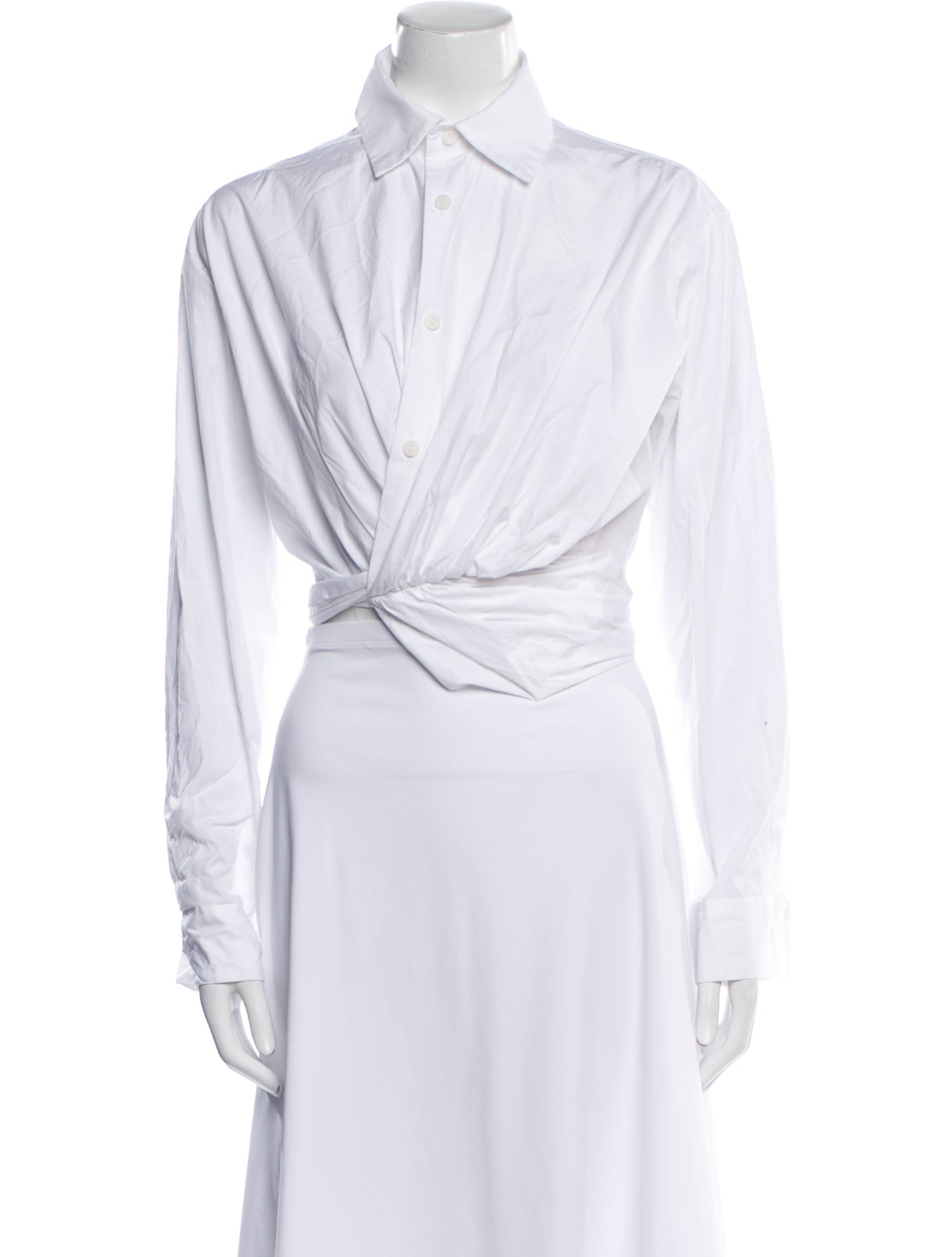 Christopher Esber Long Sleeve Crop Top