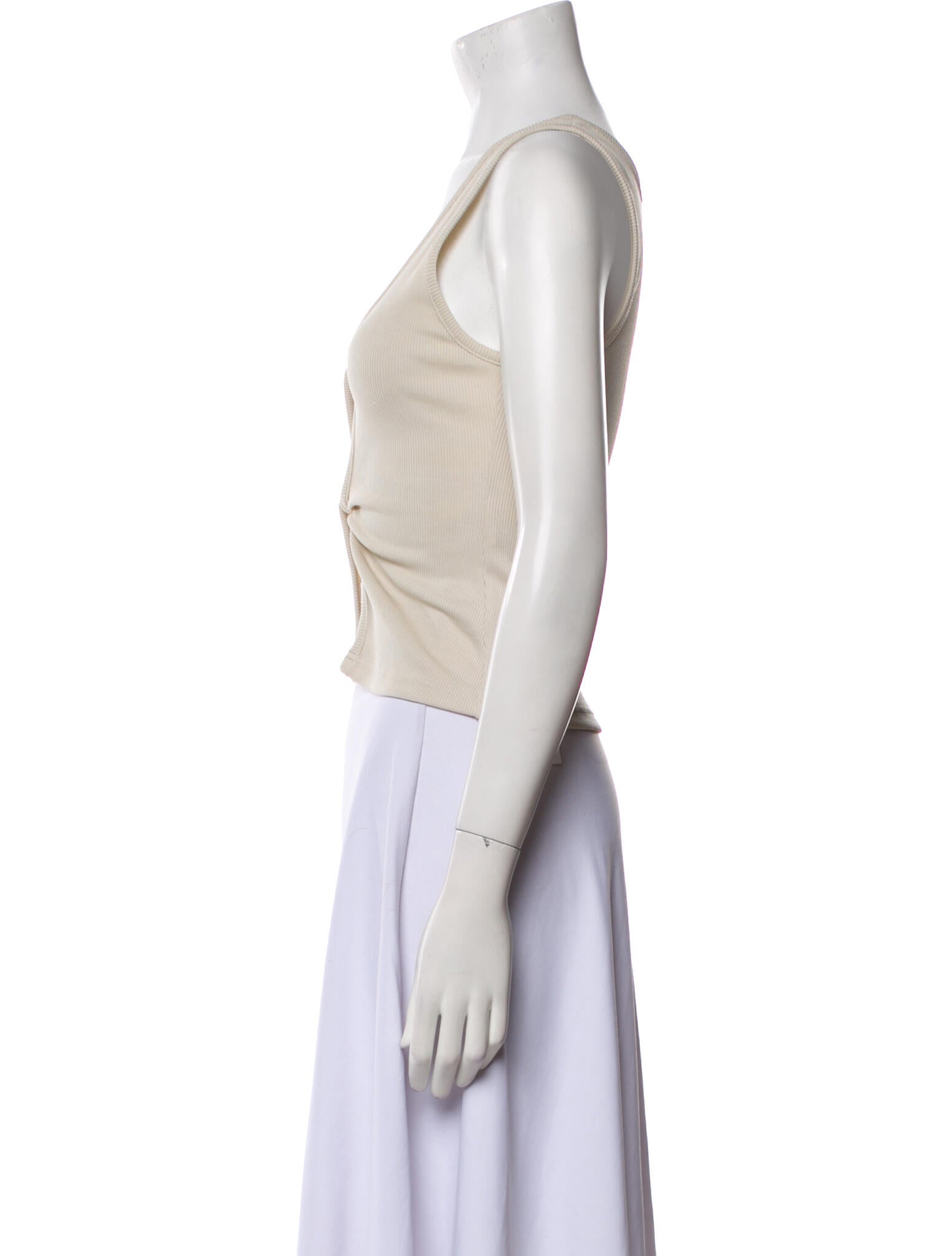 Christopher Esber V-Neck Sleeveless Crop Top