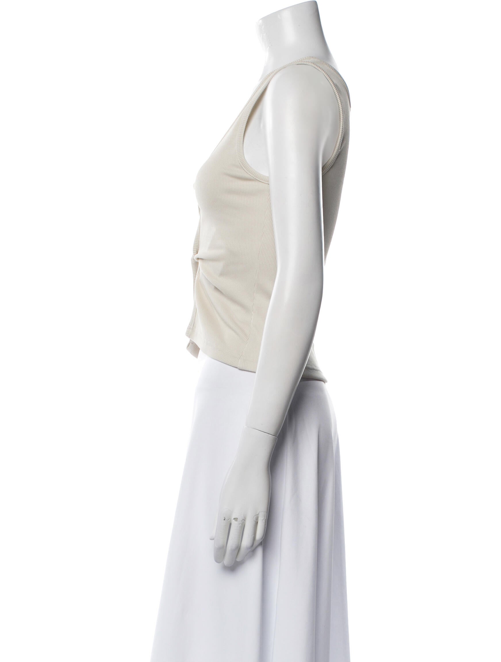 Christopher Esber V-Neck Sleeveless Crop Top