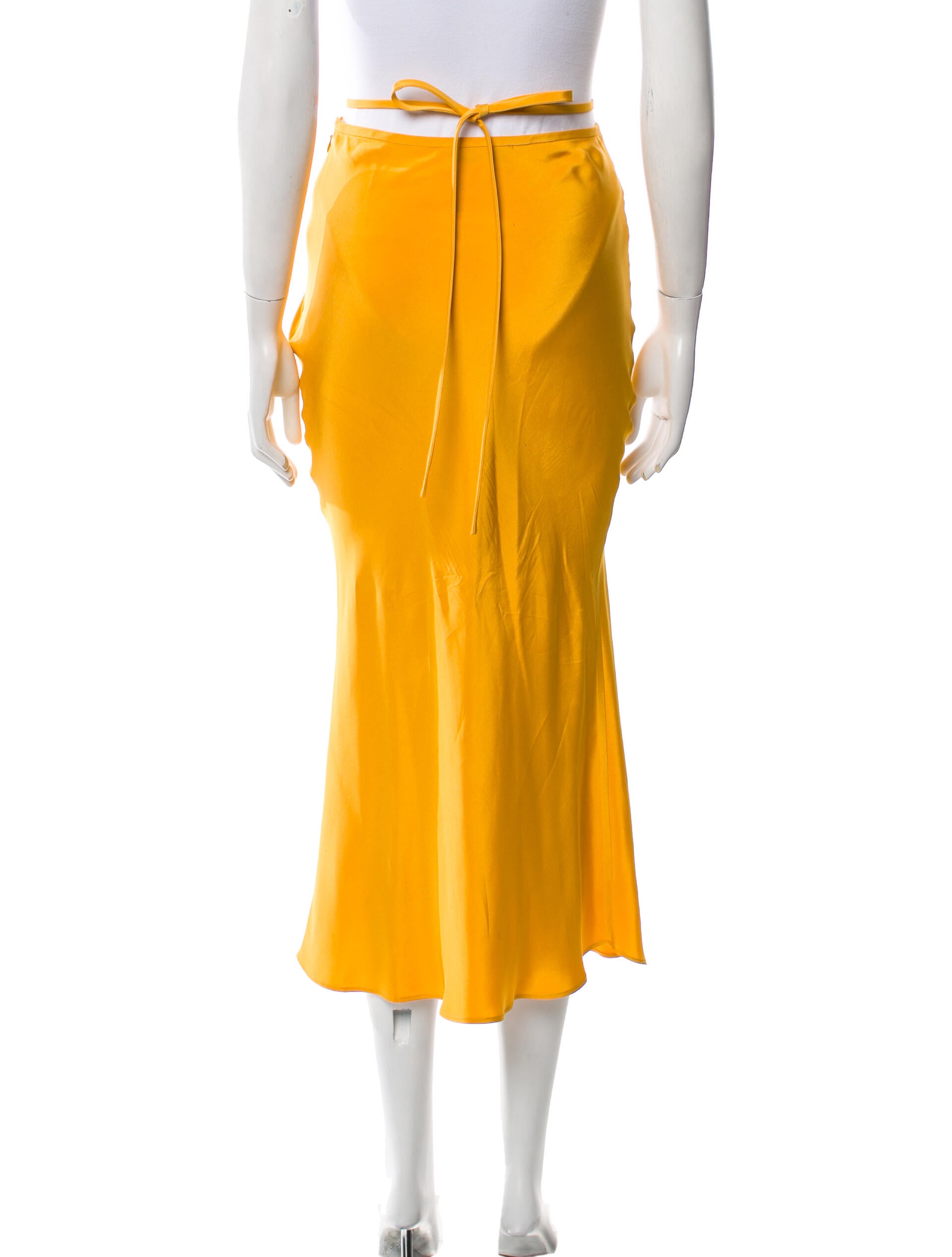 Christopher Esber Silk Midi Length Skirt