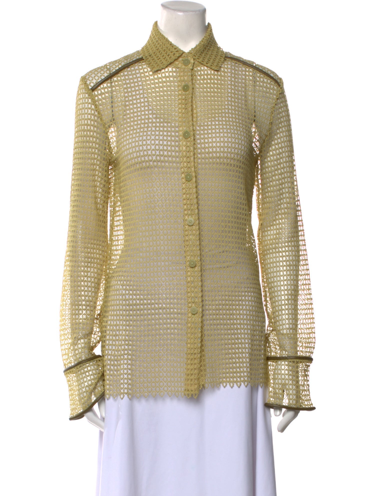 Christopher Esber Long Sleeve Button-Up Top