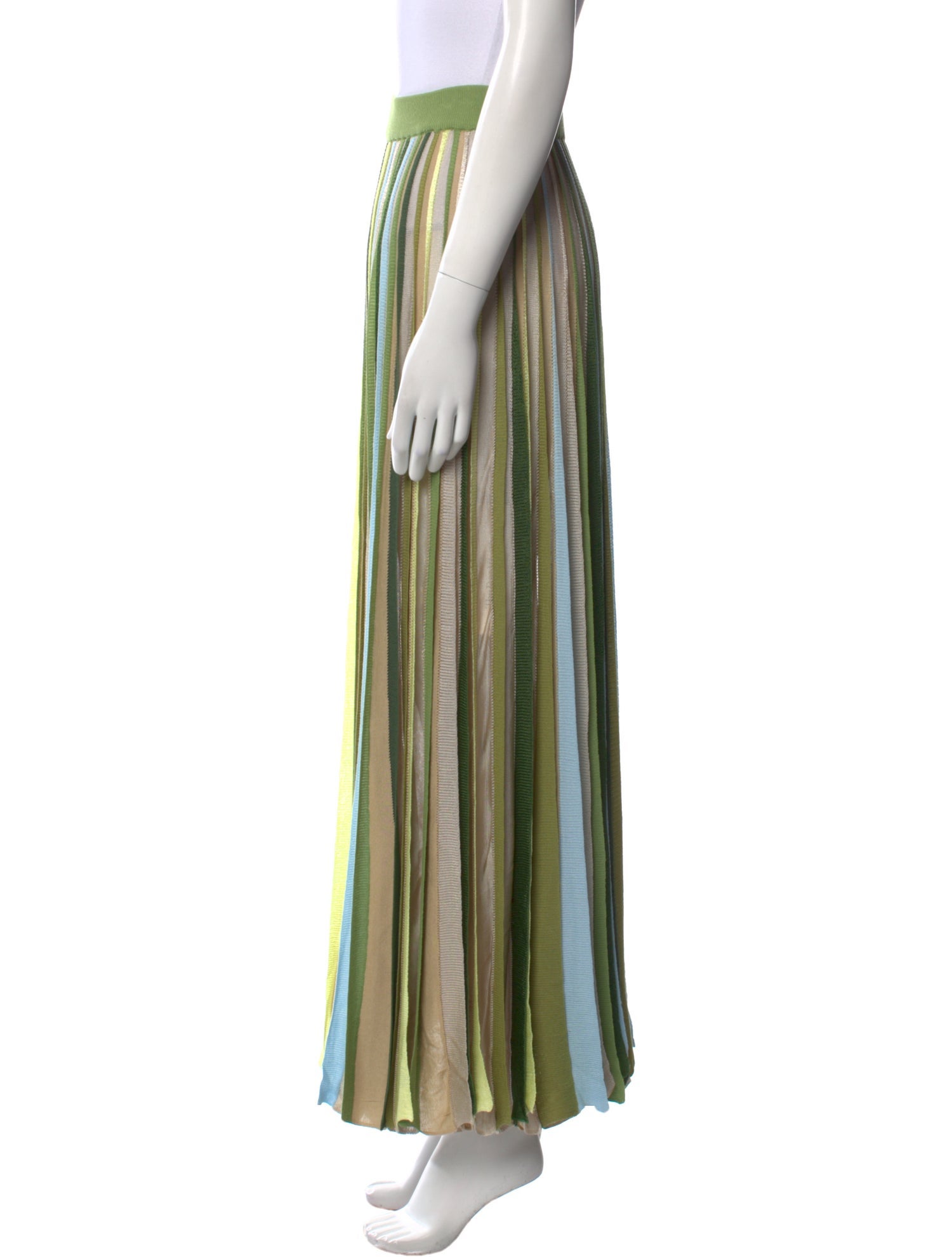 Christopher Esber Striped Midi Length Skirt