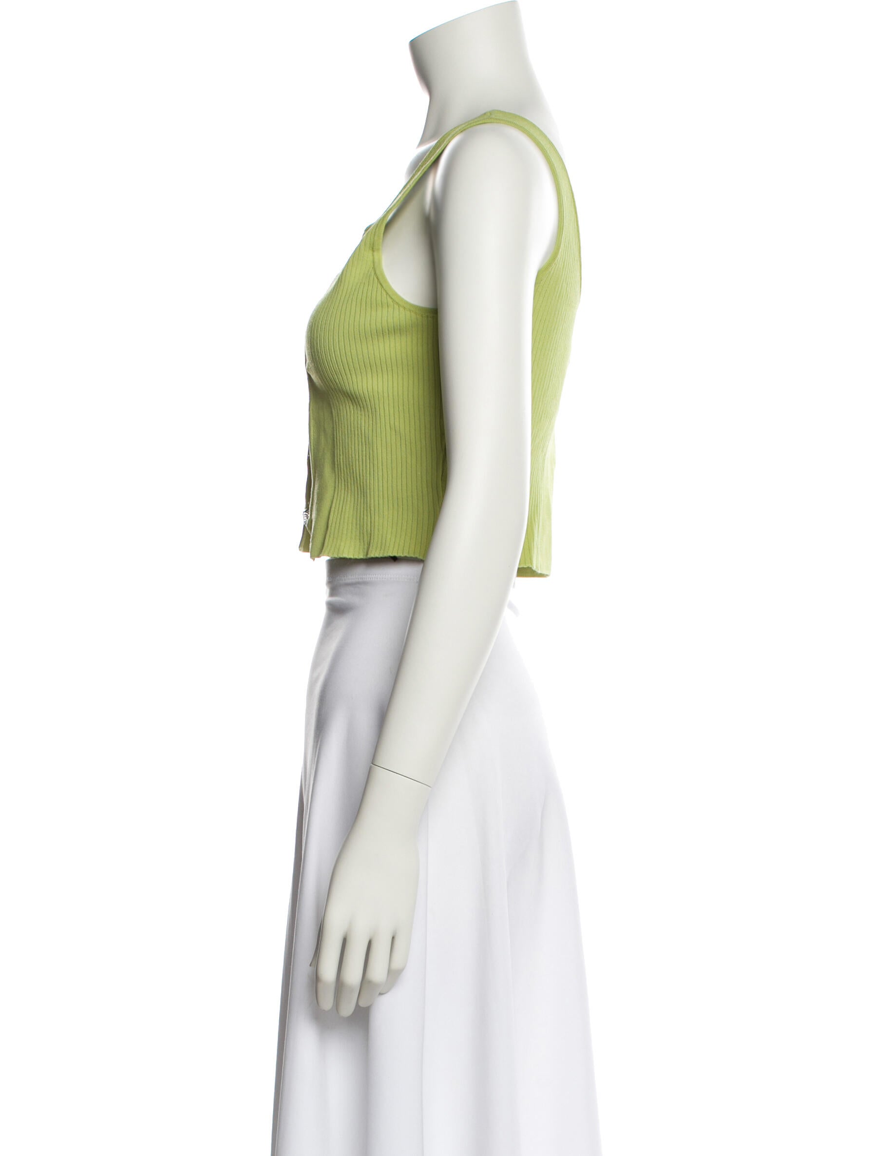 Christopher Esber Square Neckline Sleeveless Crop Top