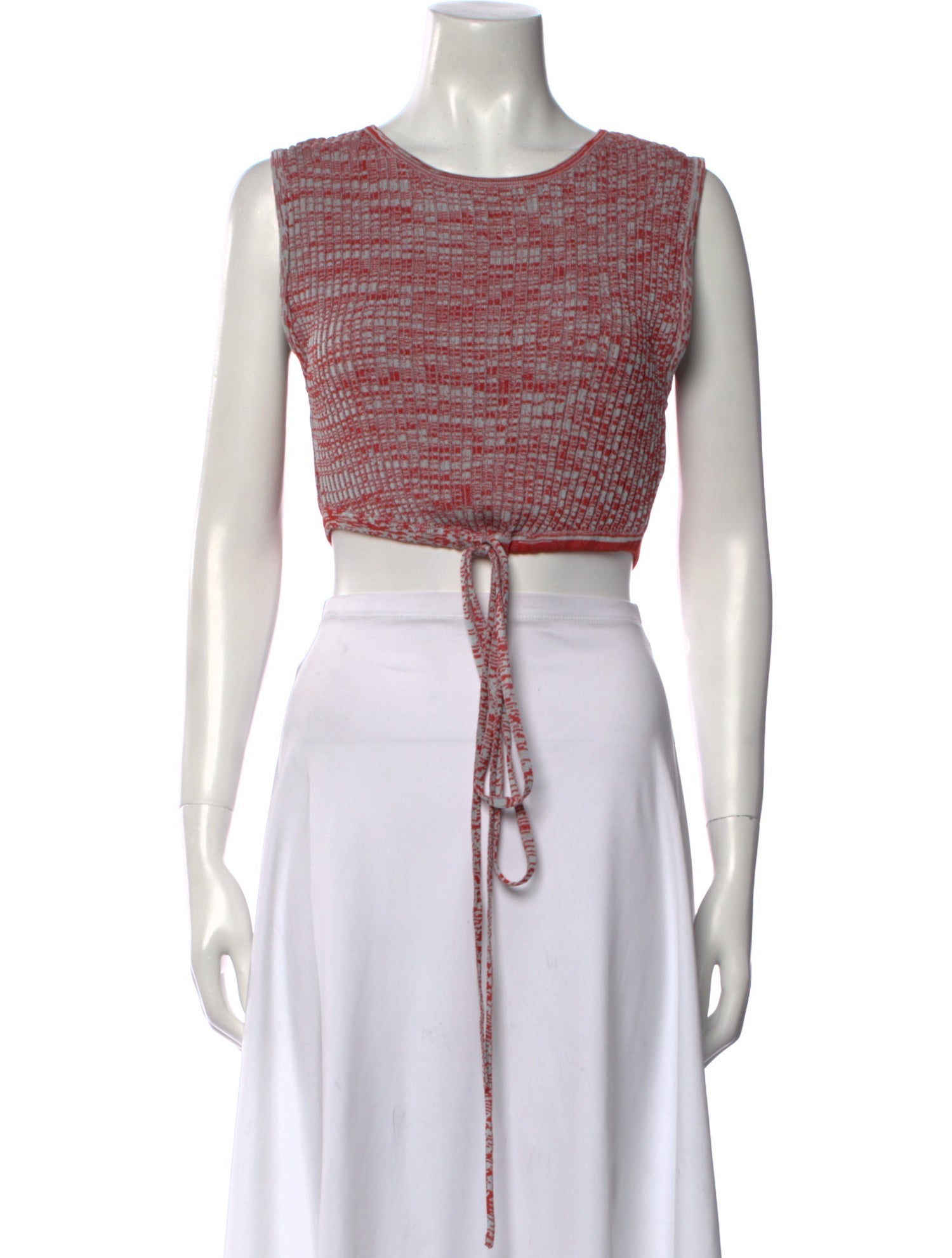 Christopher Esber Scoop Neck Sleeveless Crop Top