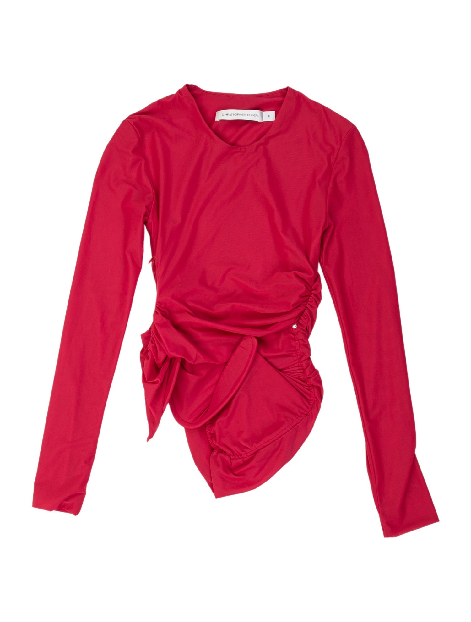 Christopher Esber Scoop Neck Long Sleeve Bodysuit