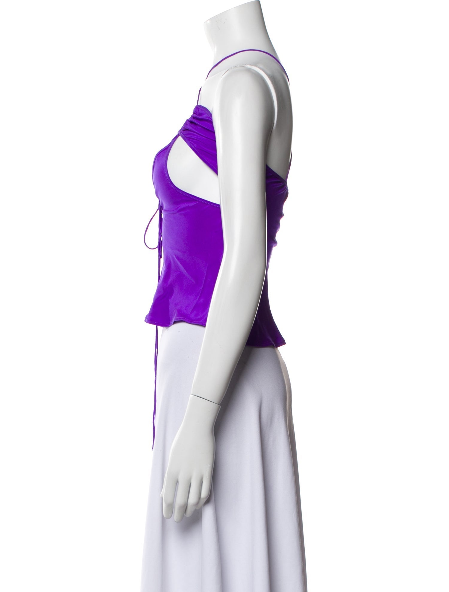 Christopher Esber Silk V-Neck Crop Top