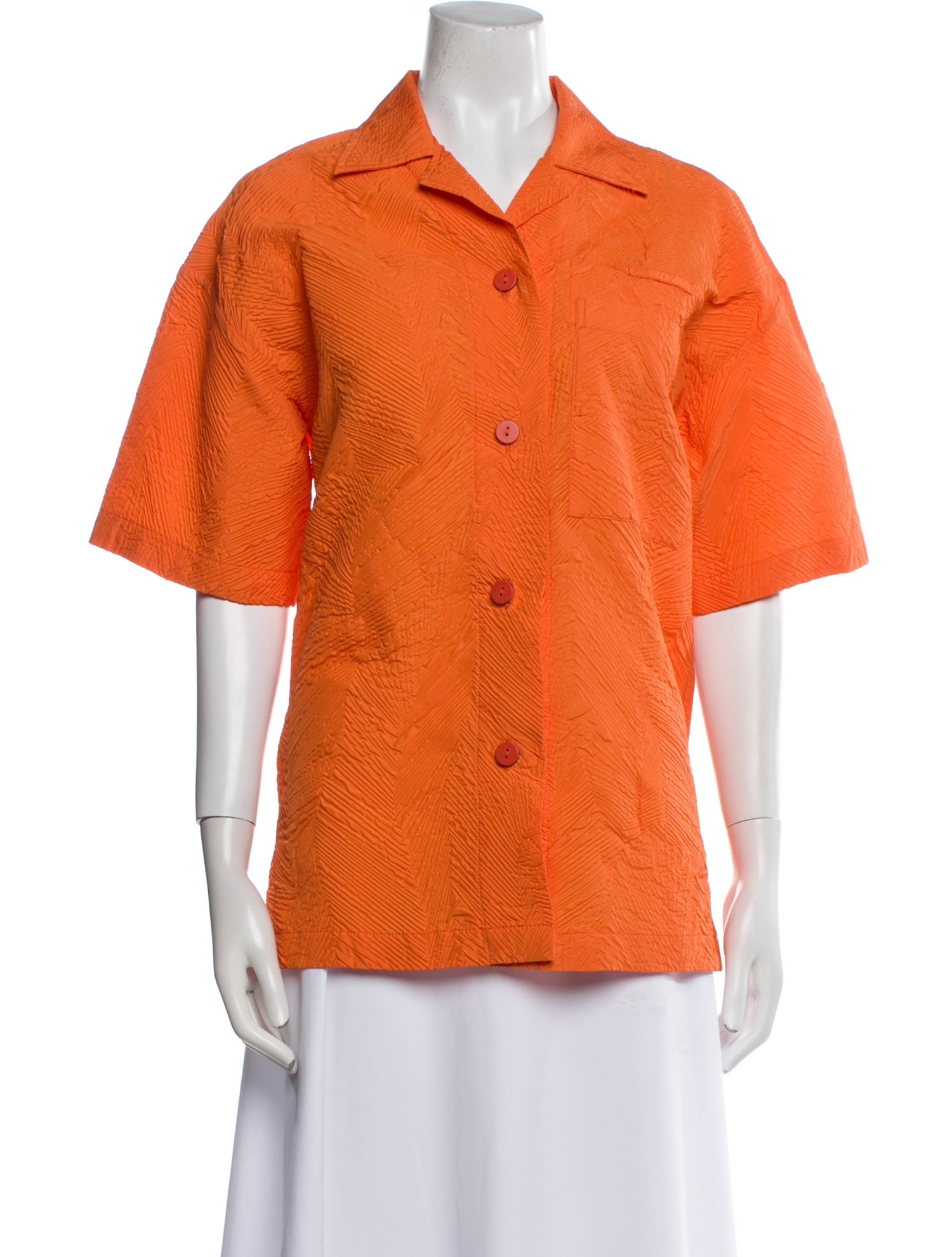 Christopher Esber Short Sleeve Button-Up Top