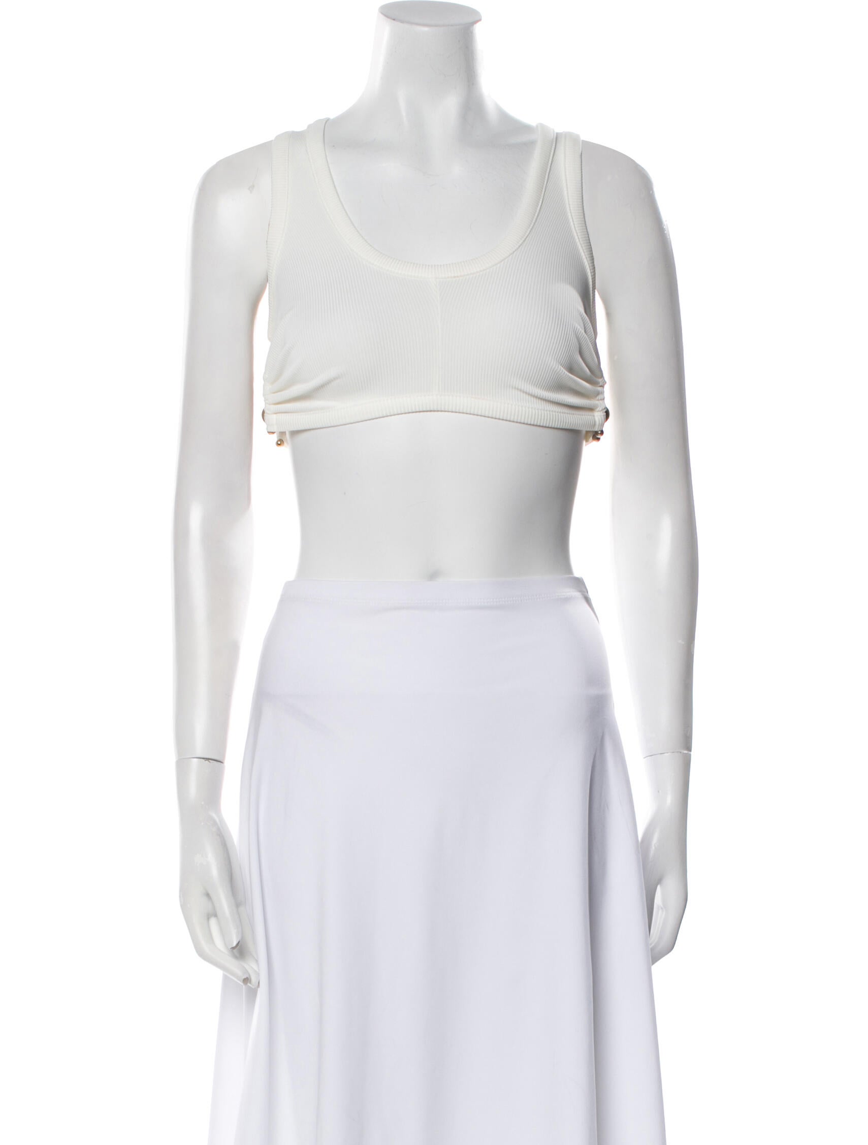 Christopher Esber Scoop Neck Sleeveless Crop Top