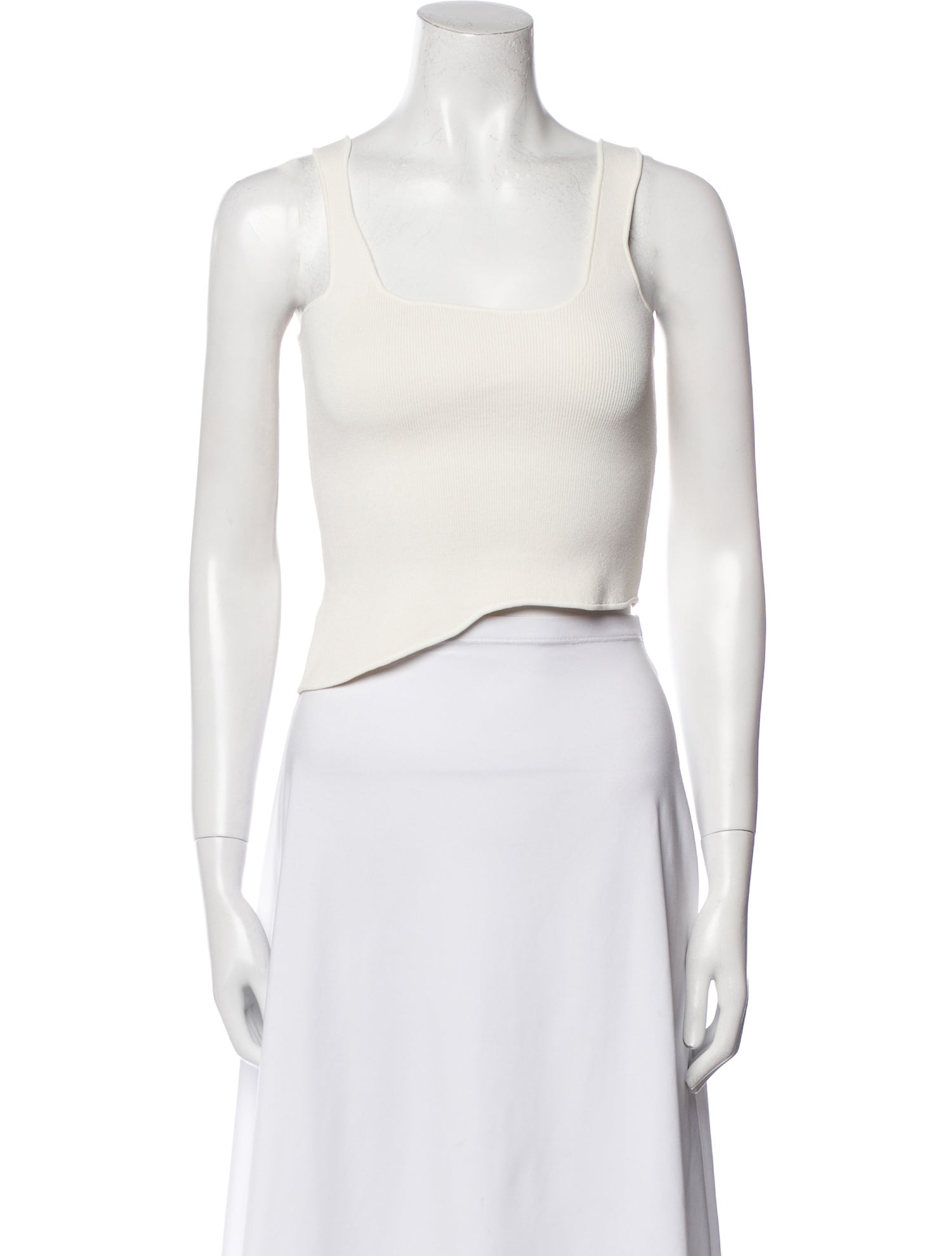 Christopher Esber Square Neckline Sleeveless Crop Top