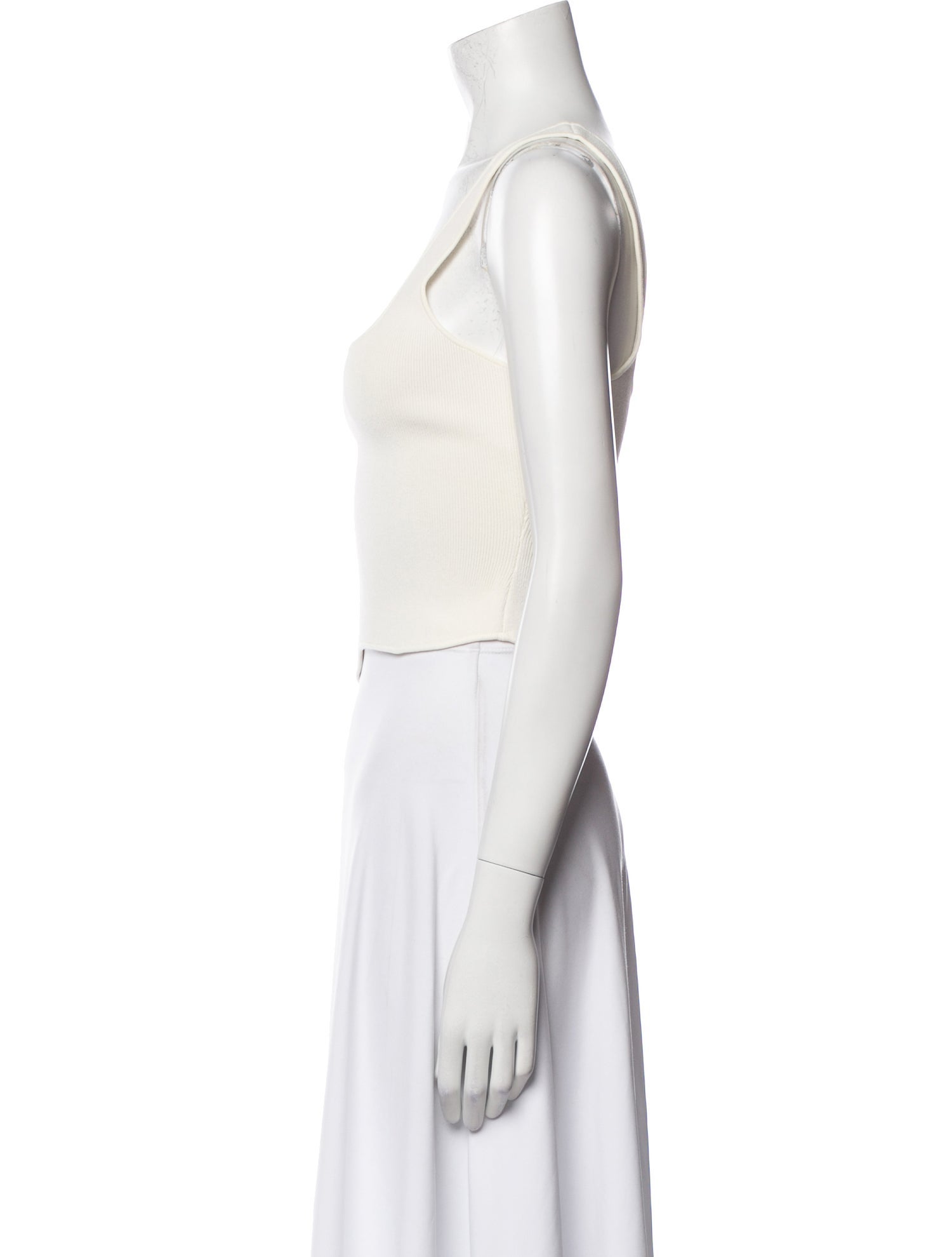 Christopher Esber Square Neckline Sleeveless Crop Top