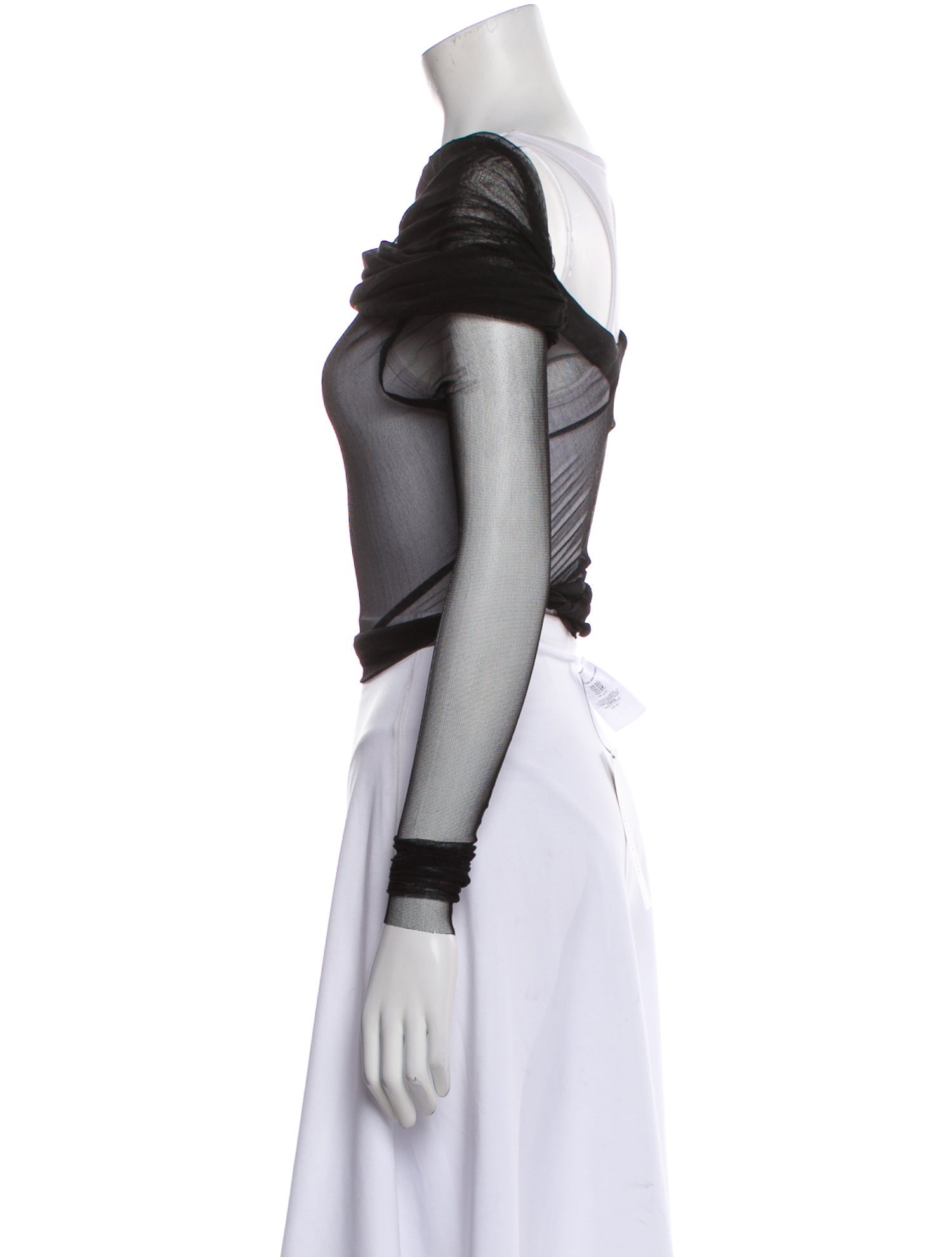 Christopher Esber Silk Off-The-Shoulder Crop Top