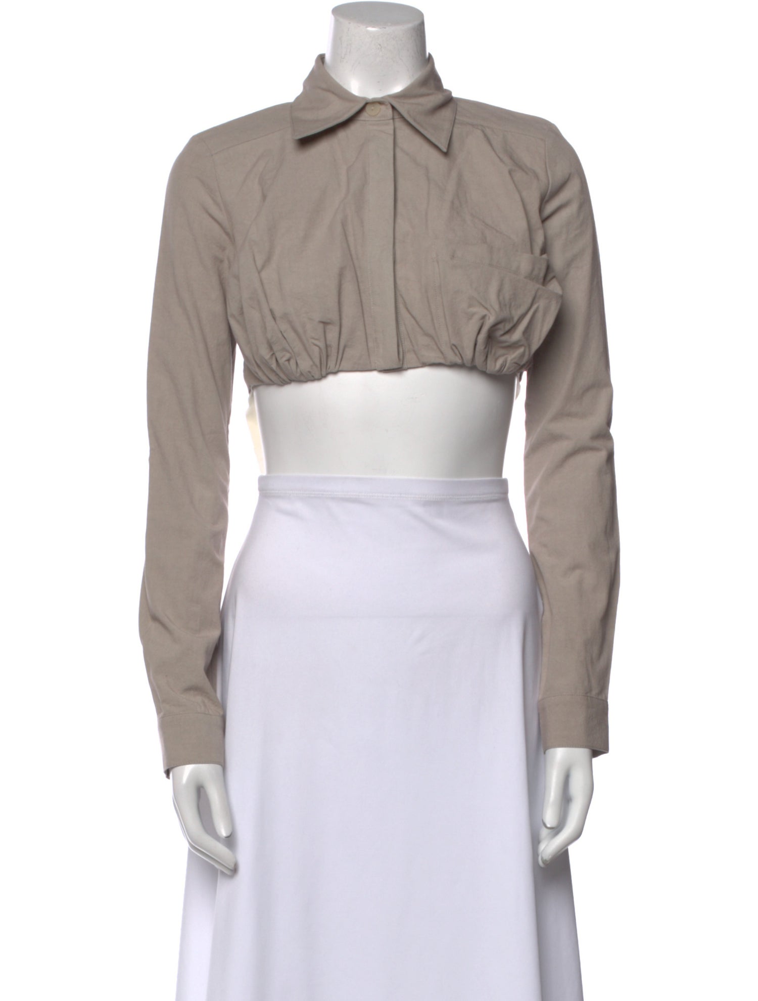 Christopher Esber Long Sleeve Crop Top