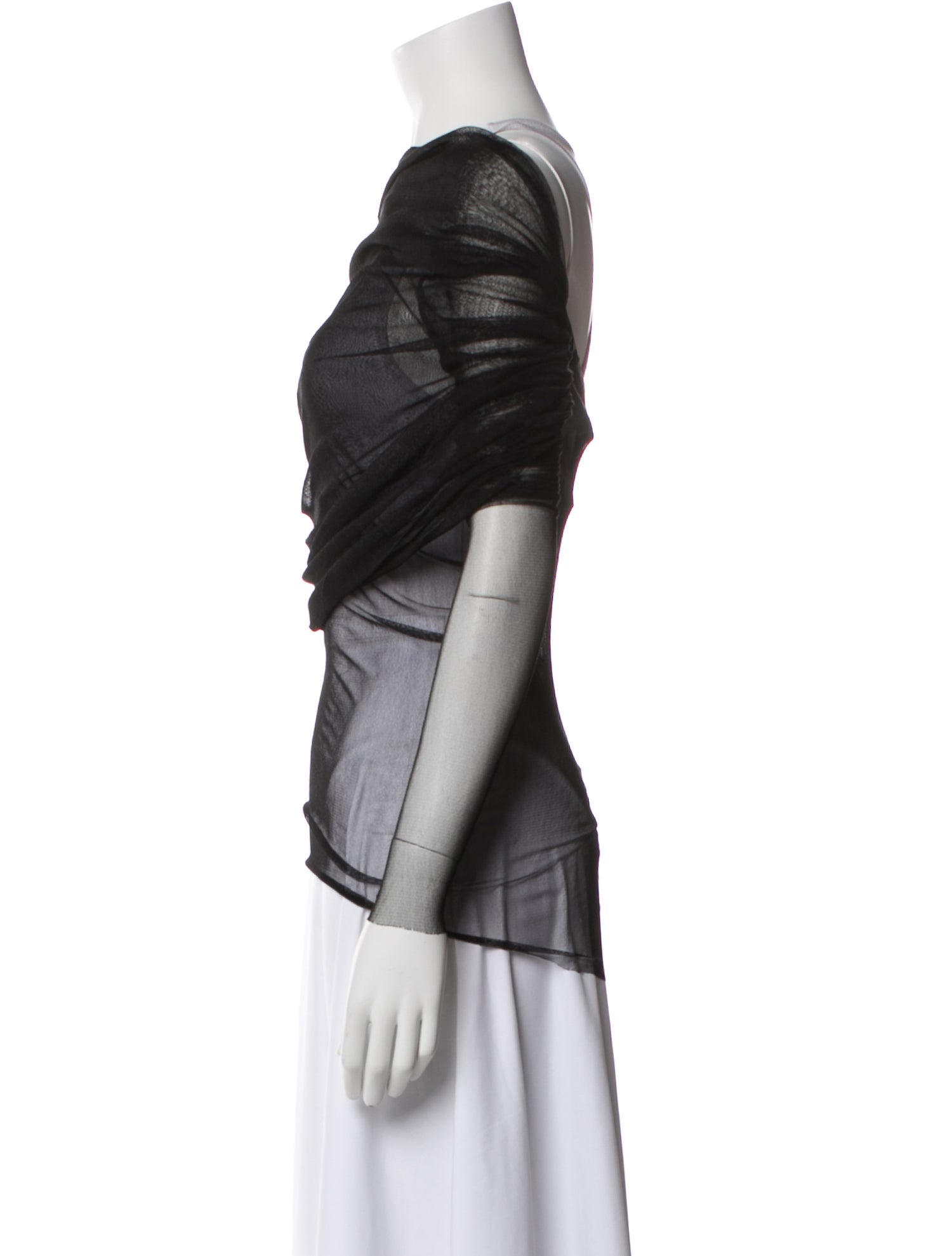 Christopher Esber Off-The-Shoulder Three-Quarter Sleeve Top