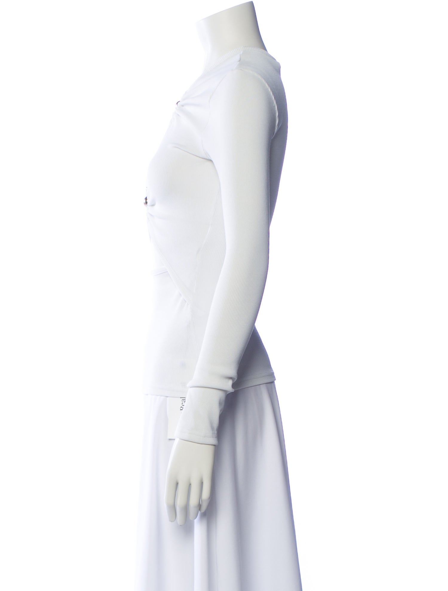 Christopher Esber V-Neck Long Sleeve Crop Top