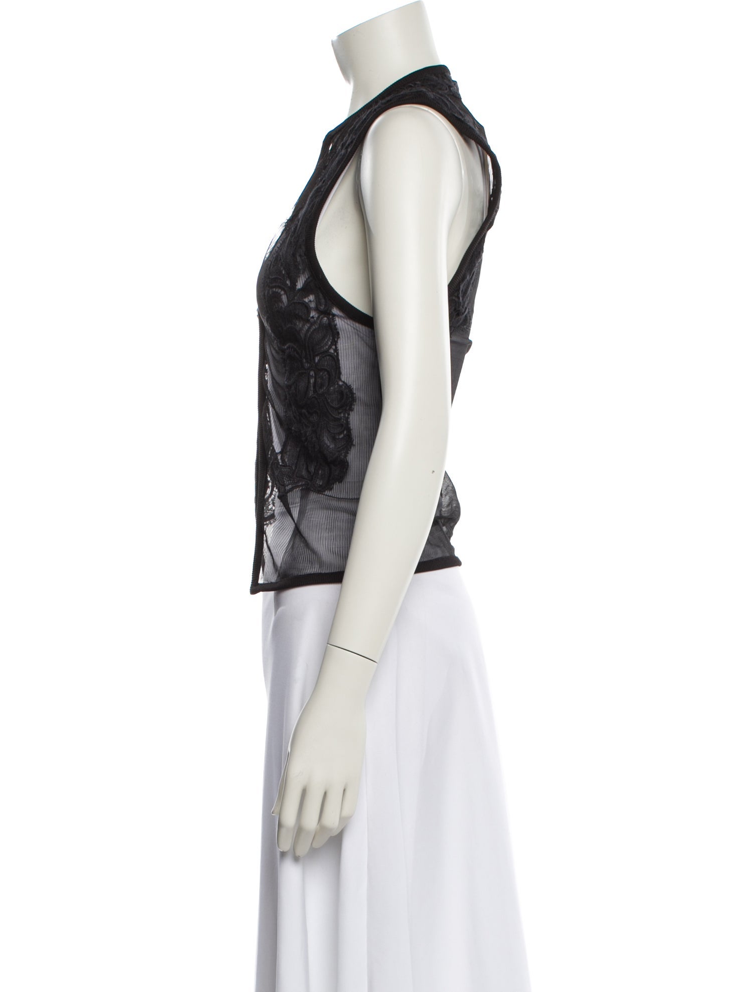 Christopher Esber V-Neck Sleeveless Crop Top