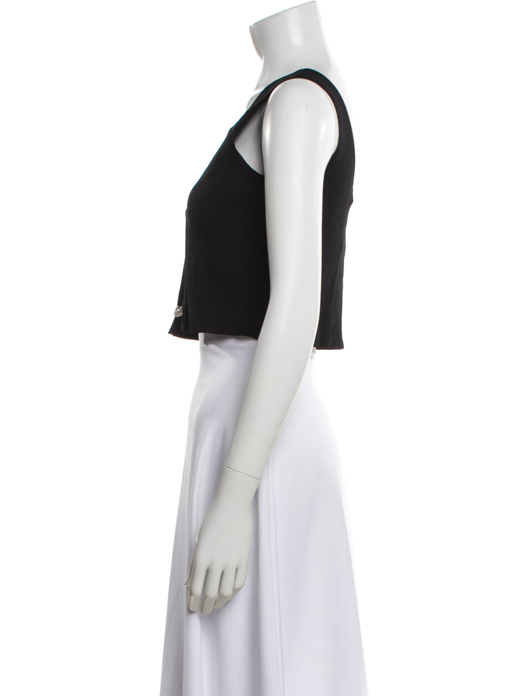 Christopher Esber Crew Neck Sleeveless Crop Top w/ Tags