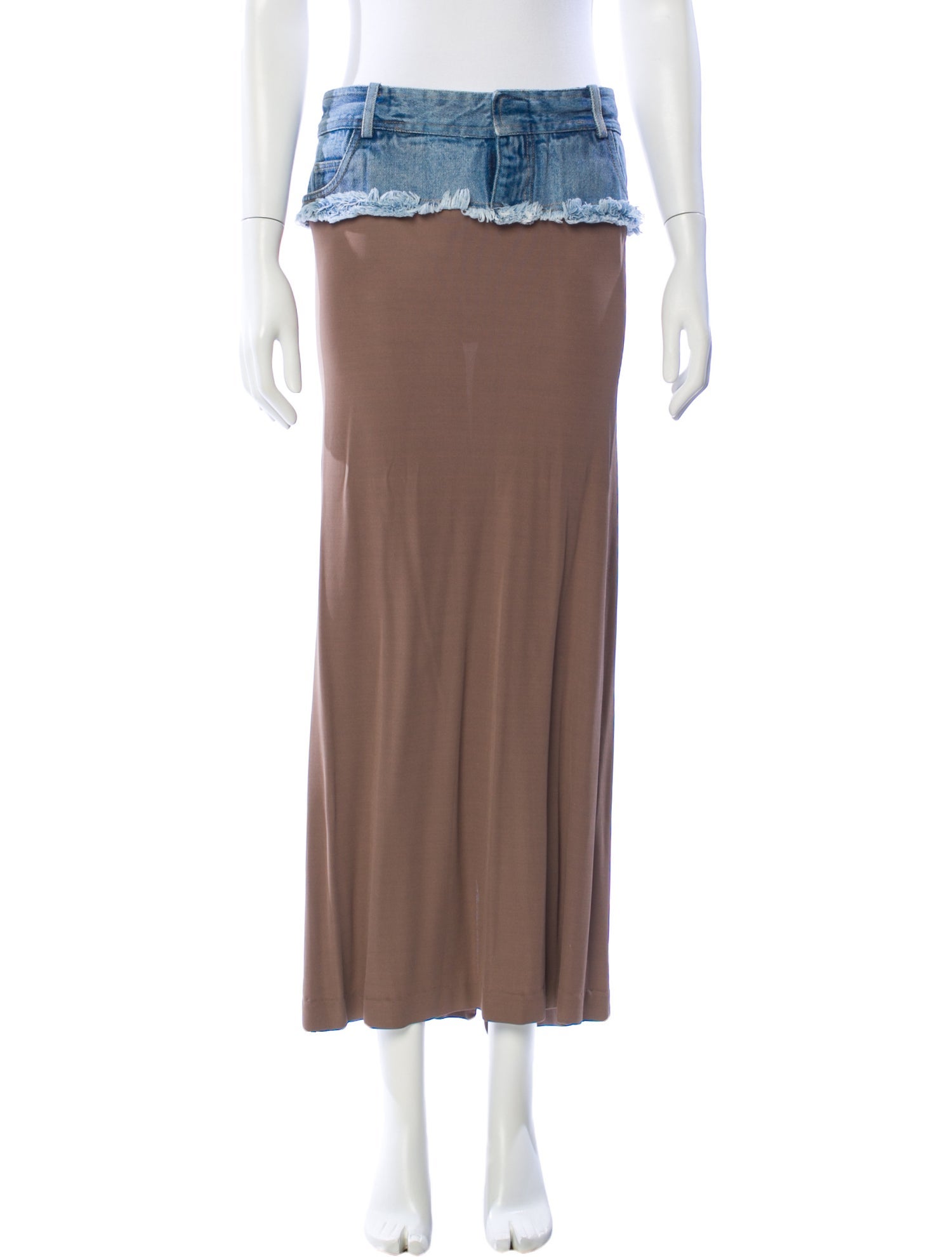 Christopher Esber Colorblock Pattern Midi Length Skirt