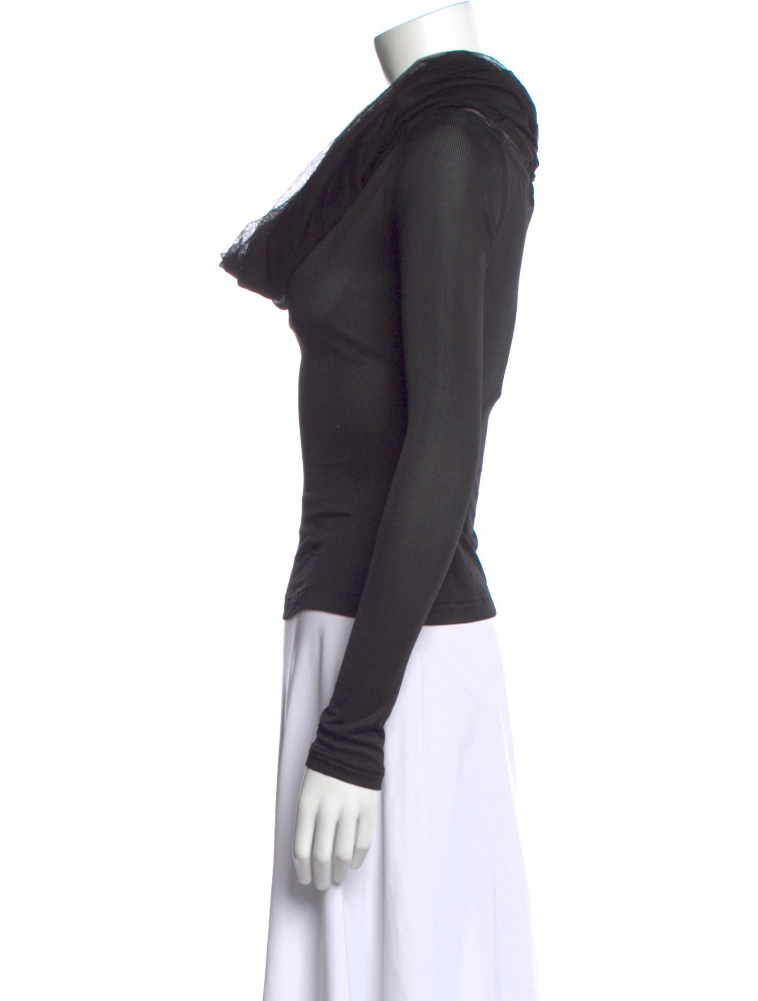 Christopher Esber Cowl Neck Long Sleeve Top w/ Tags