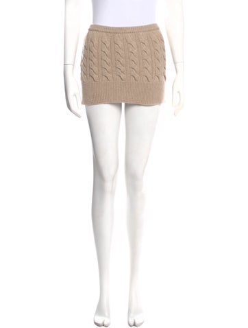 Pre-owned Christopher Esber Wool Mini Skirt In Brown