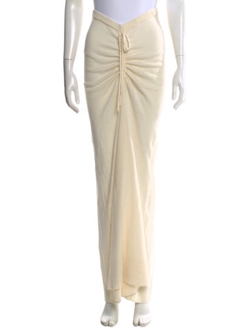 Pre-owned Christopher Esber Wool Long Skirt In Neutral