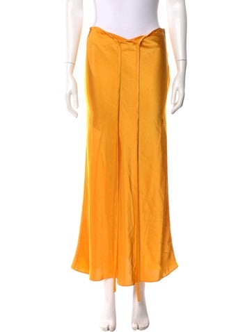 Pre-owned Christopher Esber Silk Midi Length Skirt In Yellow