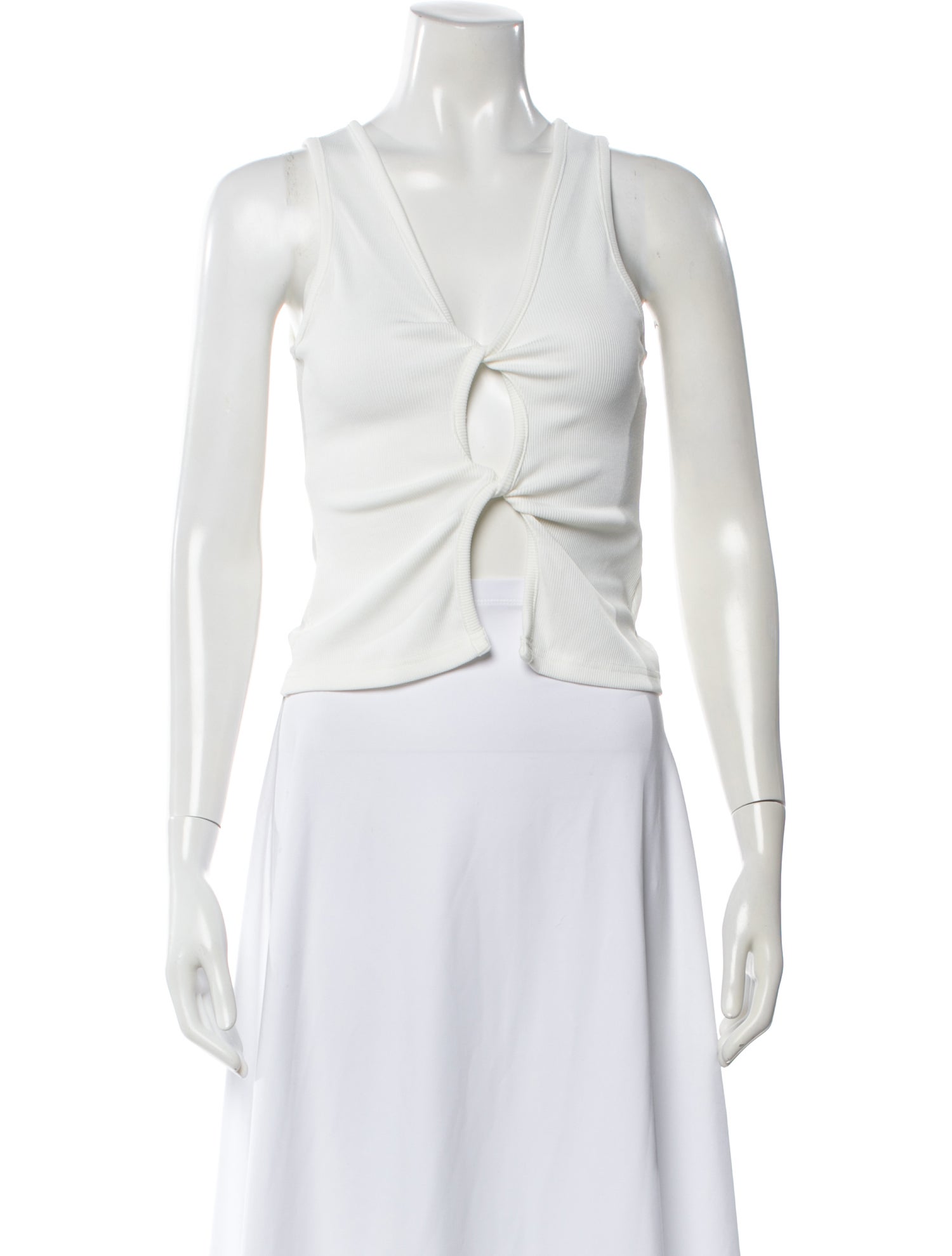 Christopher Esber V-Neck Sleeveless Crop Top
