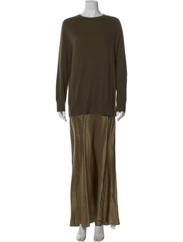 Pre-owned Christopher Esber Silk Long Dress In Green