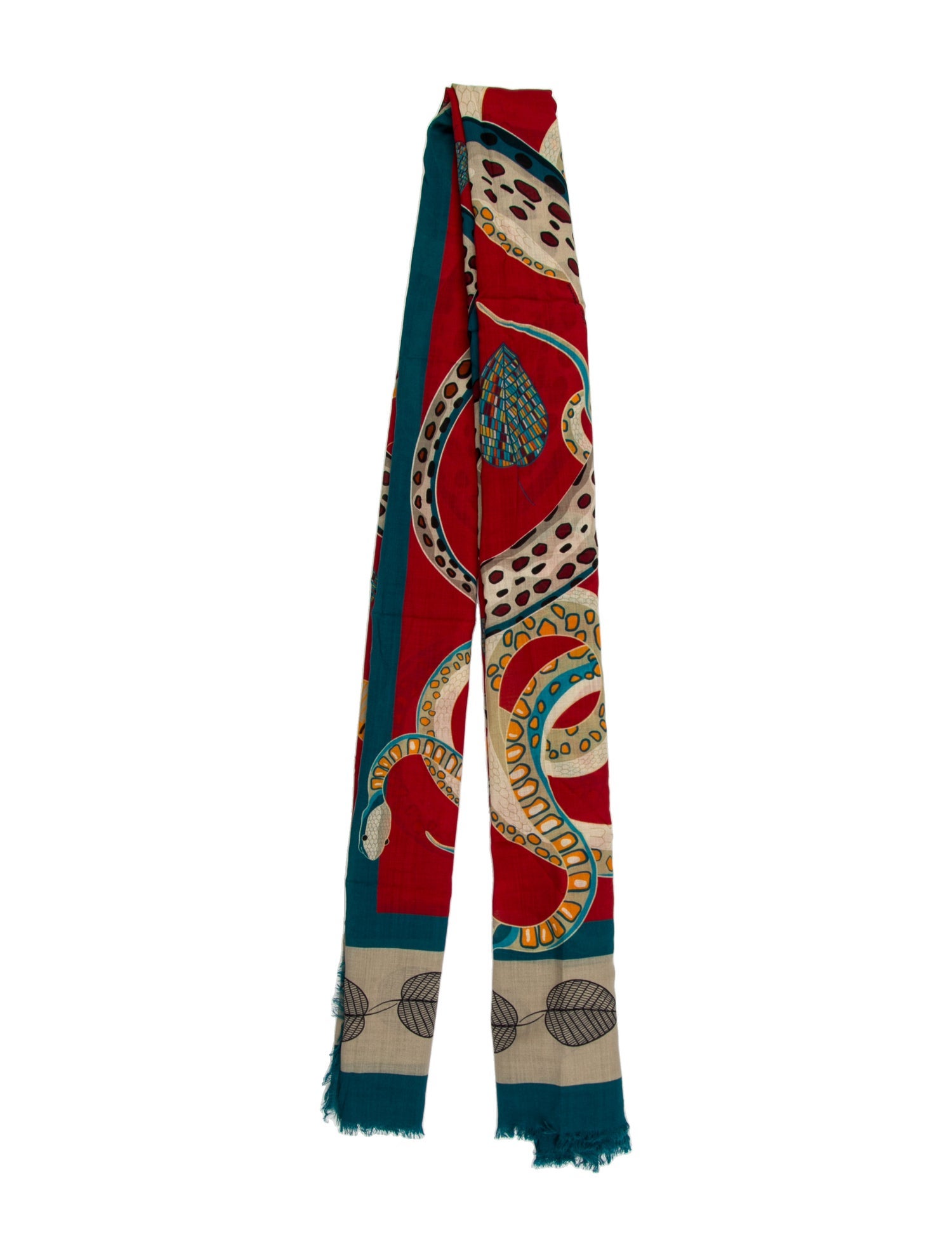 Franco Ferrari Wool Printed Scarf w/ Tags