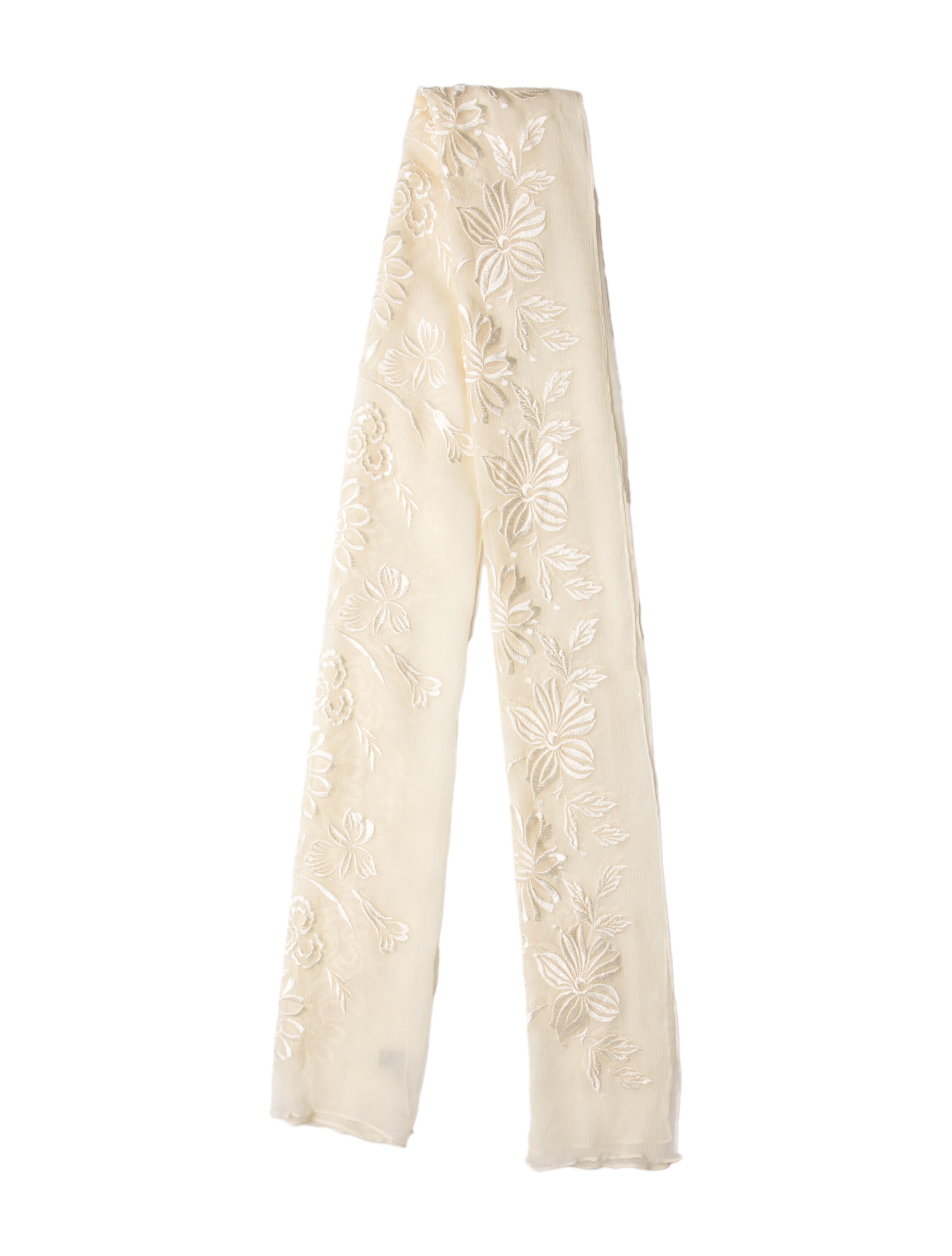 Franco Ferrari Silk Floral Print Scarf w/ Tags