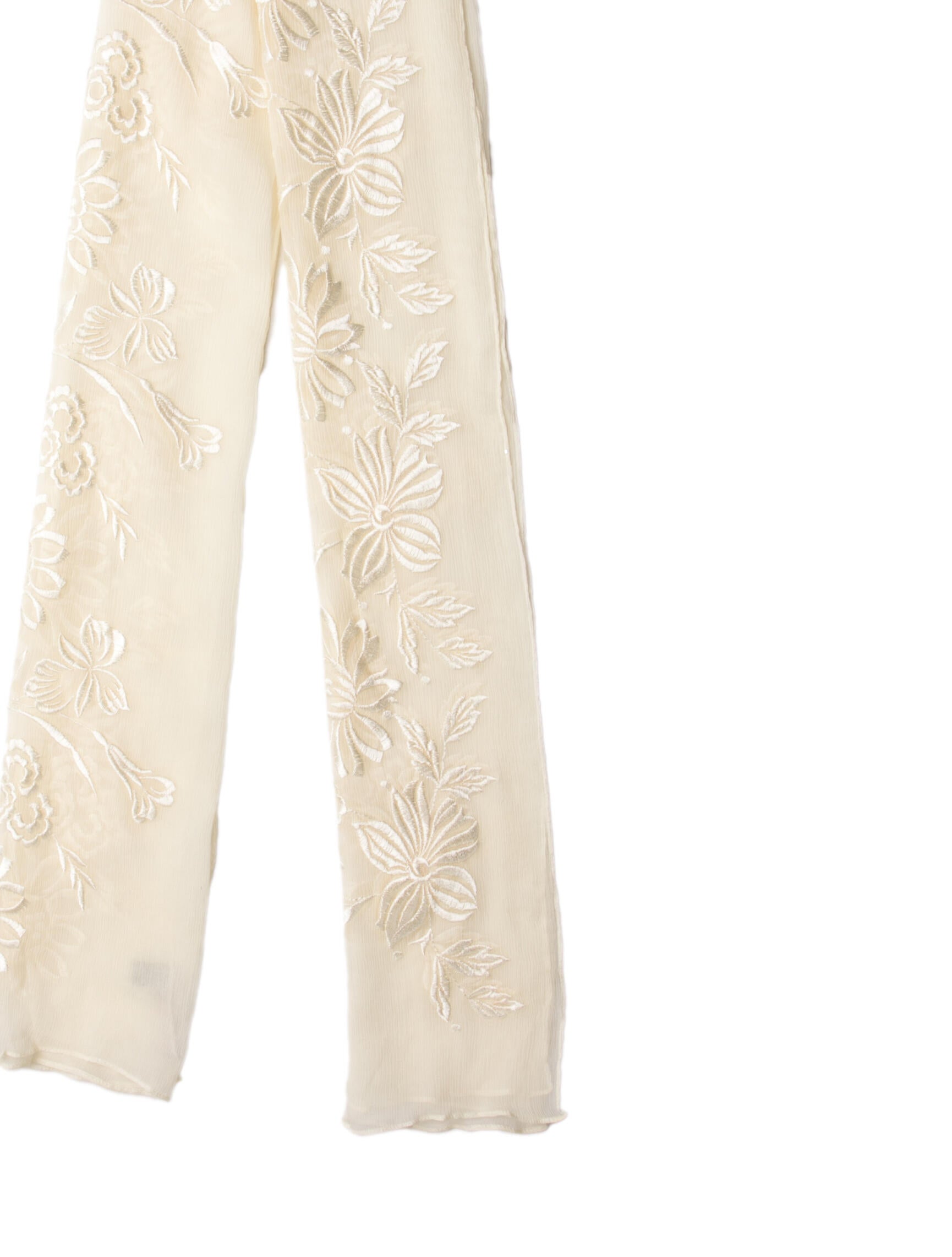 Franco Ferrari Silk Floral Print Scarf w/ Tags