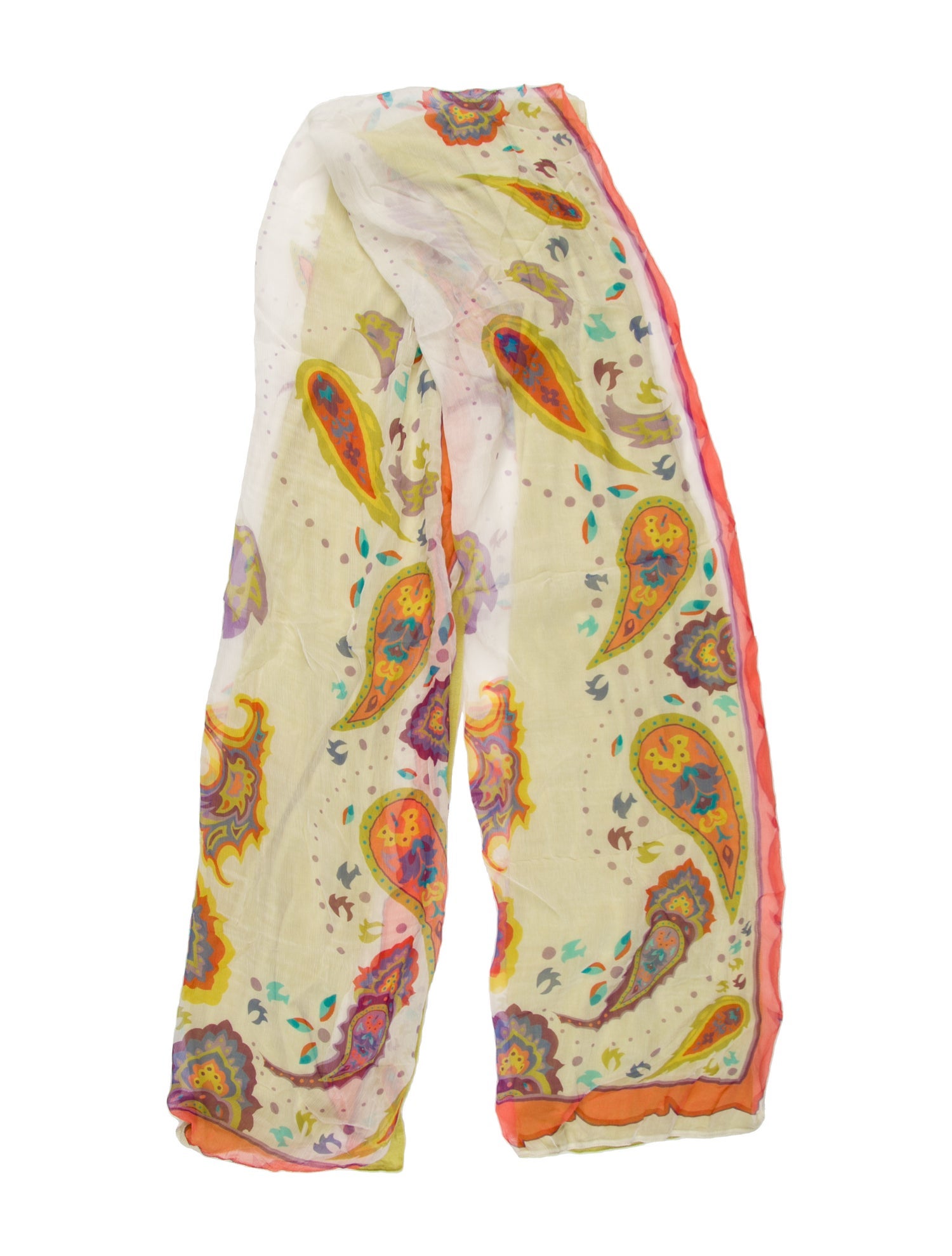Franco Ferrari Cashmere Floral Print Scarf