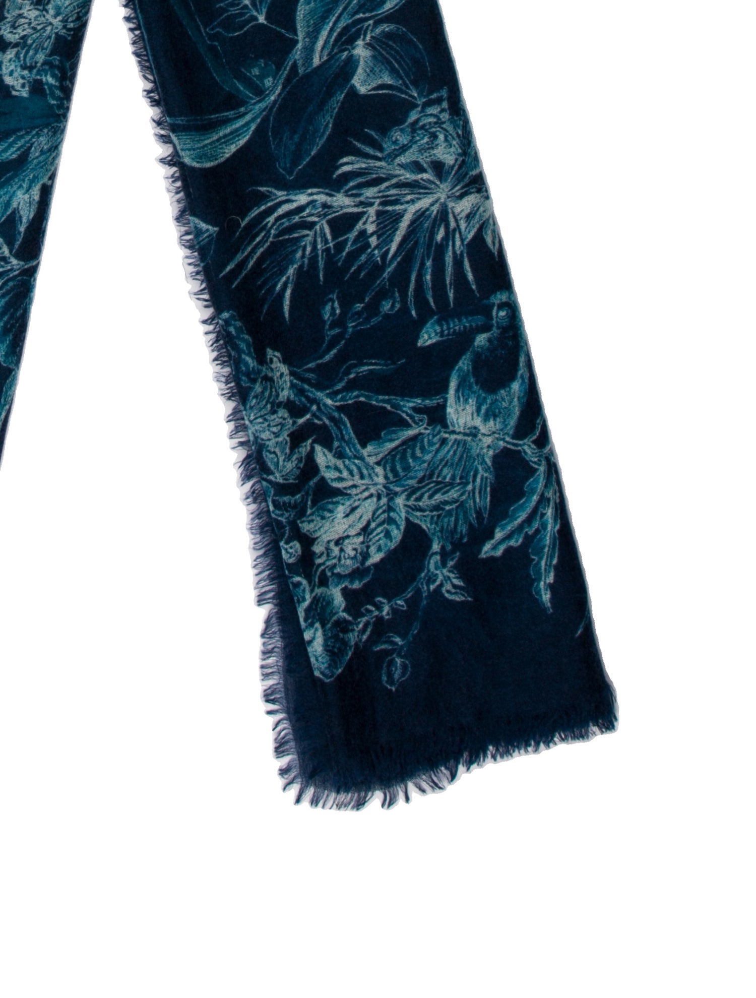 Franco Ferrari Cashmere Floral Print Scarf