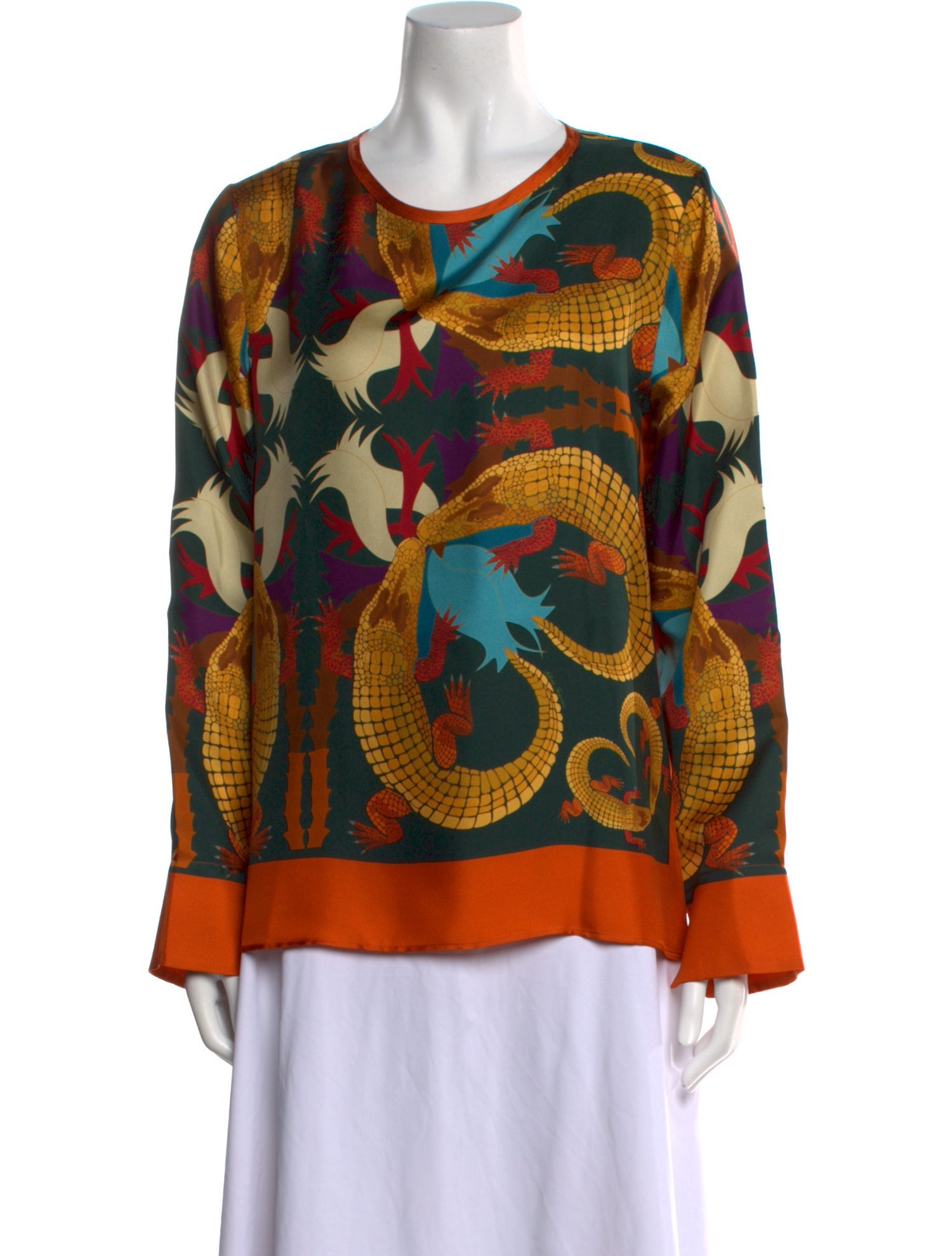 Franco Ferrari Silk Printed Blouse w/ Tags