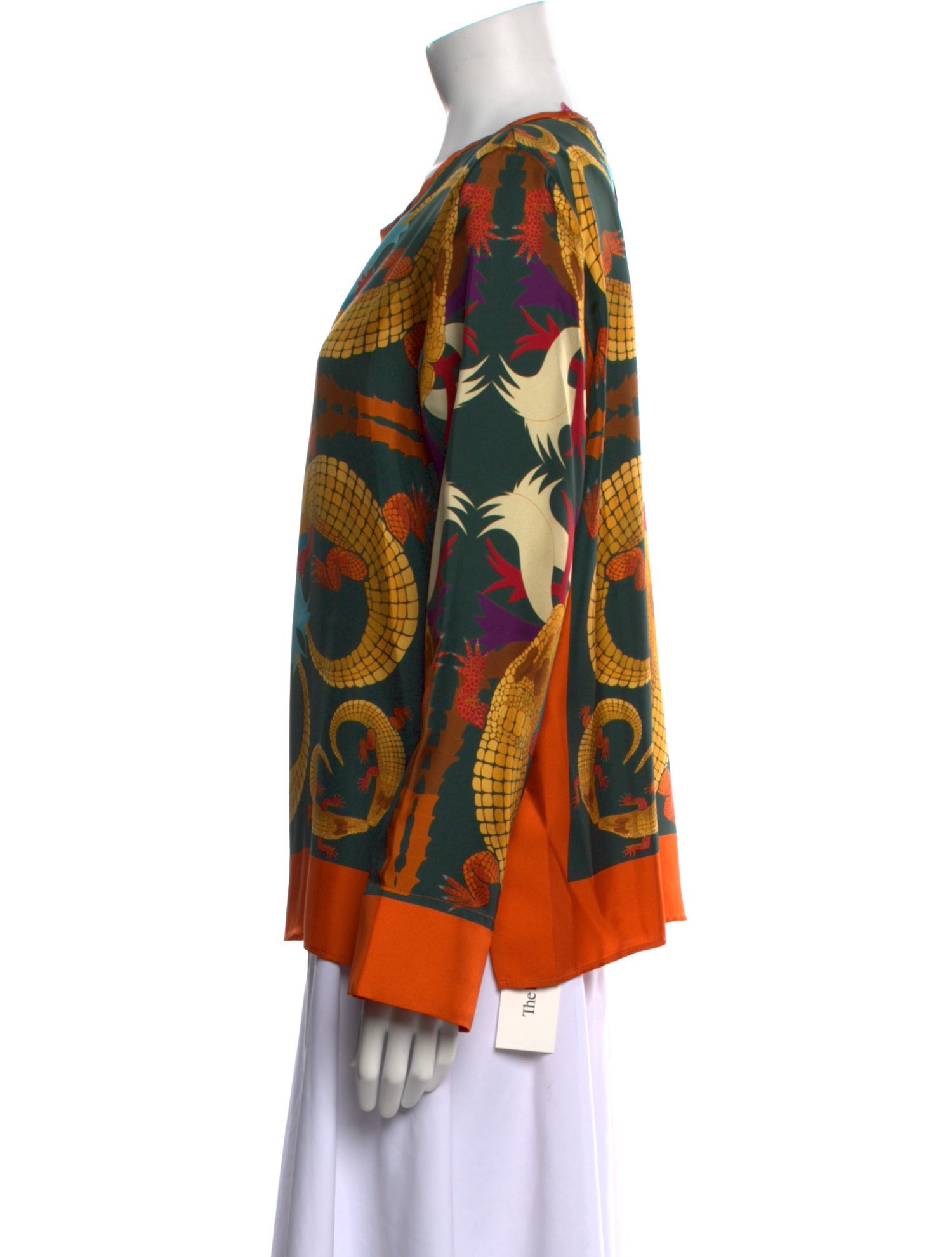 Franco Ferrari Silk Printed Blouse w/ Tags