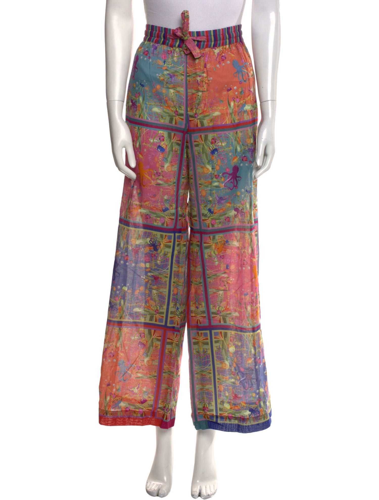 Franco Ferrari Printed Wide Leg Pants w/ Tags