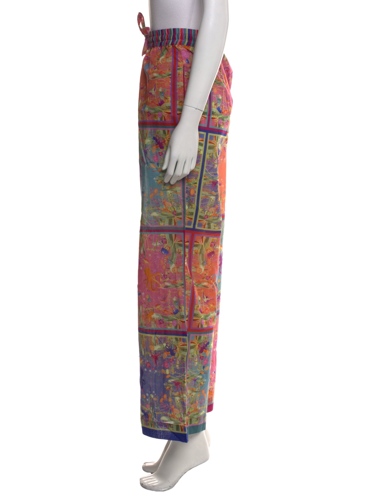 Franco Ferrari Printed Wide Leg Pants w/ Tags