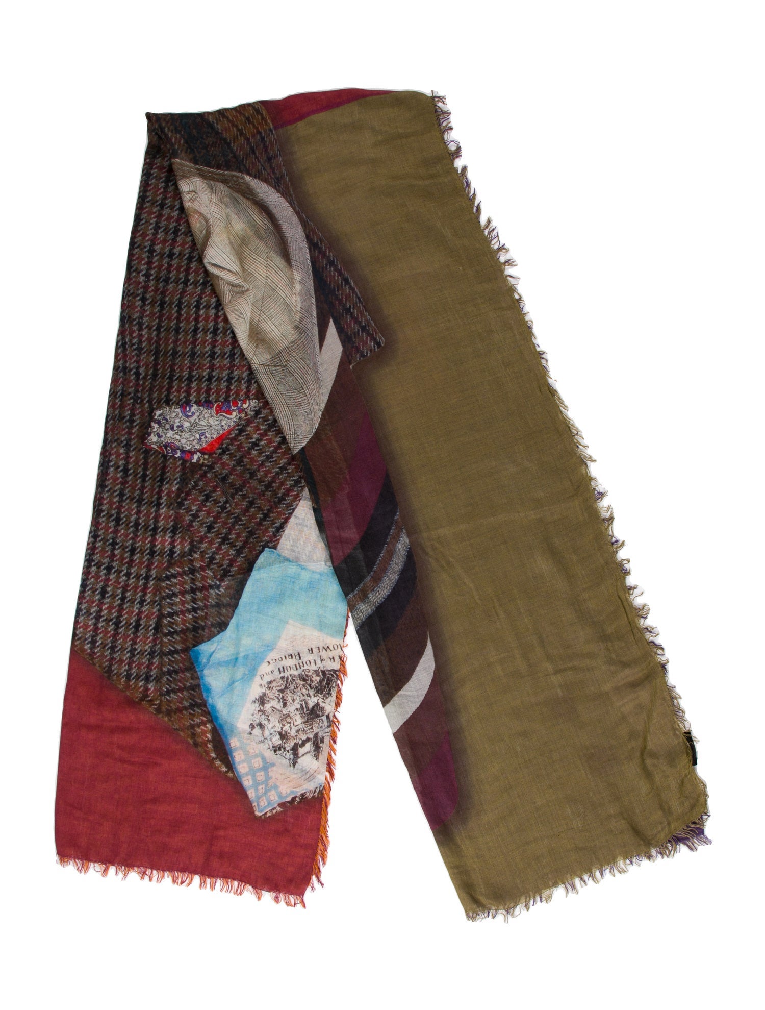 Franco Ferrari Cashmere Paisley Print Scarf