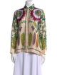Franco Ferrari Silk Printed Button-Up Top