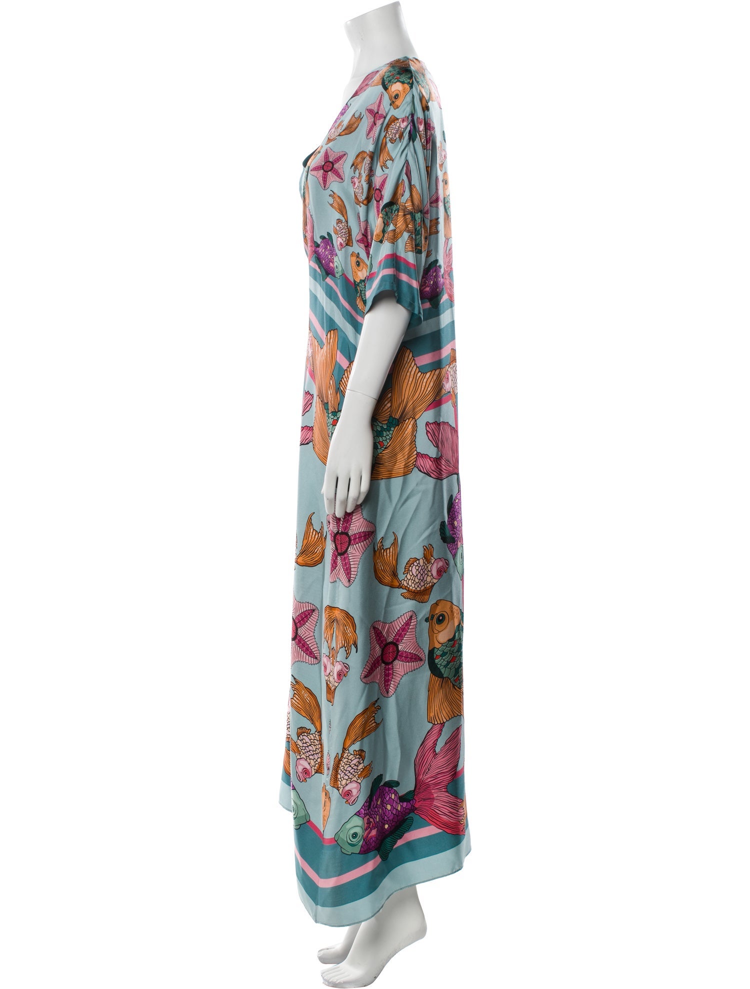Franco Ferrari Silk Printed Robe