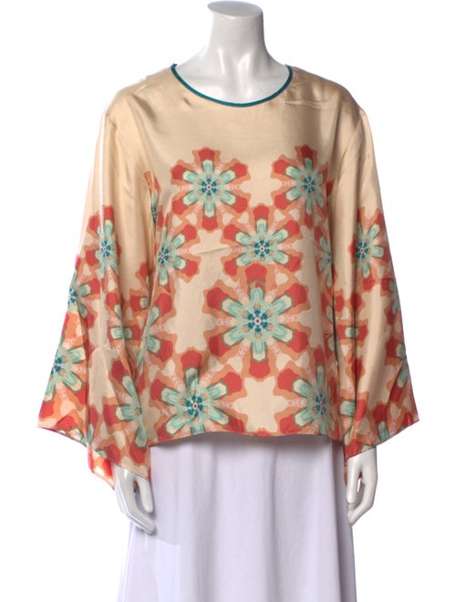 Franco Ferrari Silk Floral Print Blouse