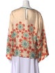 Franco Ferrari Silk Floral Print Blouse